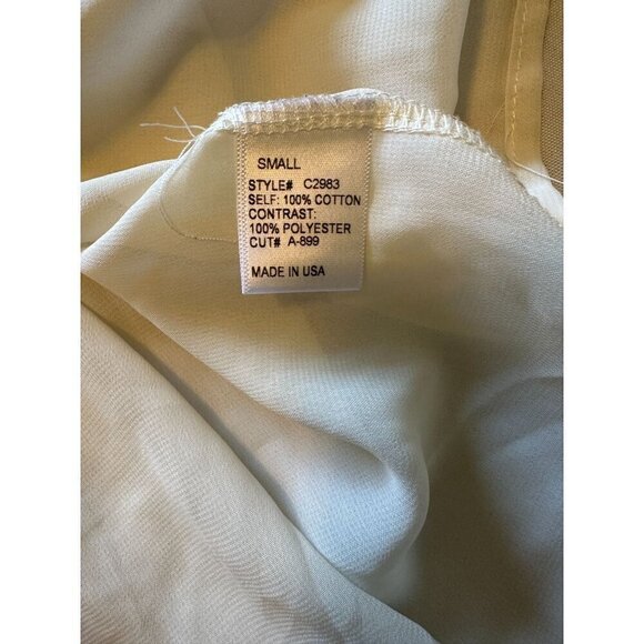 Haute Society Women's Contrast Tunic Top Sz S Gray White Cotton Poly Made In US - Picture 8 of 11